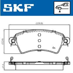 Sada brzdových platničiek kotúčovej brzdy SKF VKBP 80525 - obr. 6