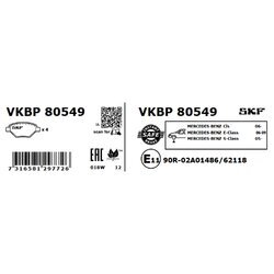 Sada brzdových platničiek kotúčovej brzdy SKF VKBP 80549 - obr. 2
