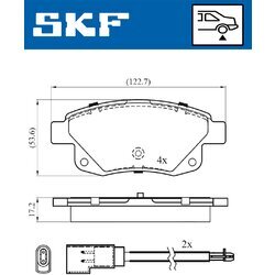Sada brzdových platničiek kotúčovej brzdy SKF VKBP 90077 E - obr. 2