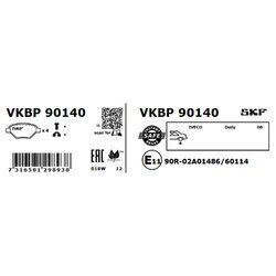 Sada brzdových platničiek kotúčovej brzdy SKF VKBP 90140 - obr. 1