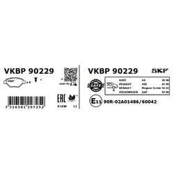 Sada brzdových platničiek kotúčovej brzdy SKF VKBP 90229 - obr. 1