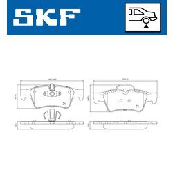 Sada brzdových platničiek kotúčovej brzdy SKF VKBP 90361 - obr. 2