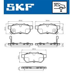 Sada brzdových platničiek kotúčovej brzdy SKF VKBP 90381 A