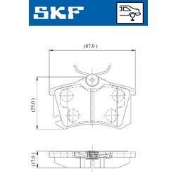 Sada brzdových platničiek kotúčovej brzdy SKF VKBP 90440 E - obr. 2