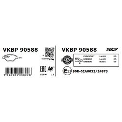 Sada brzdových platničiek kotúčovej brzdy SKF VKBP 90588 - obr. 5