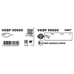 Sada brzdových platničiek kotúčovej brzdy SKF VKBP 90600 - obr. 2