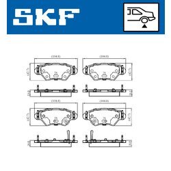 Sada brzdových platničiek kotúčovej brzdy SKF VKBP 90806 A