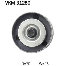 Vratná/vodiaca kladka rebrovaného klinového remeňa SKF VKM 31280 - obr. 1