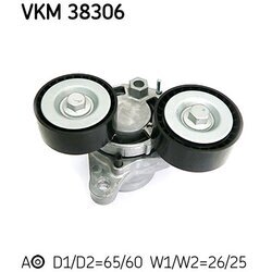 Napínacia kladka rebrovaného klinového remeňa SKF VKM 38306