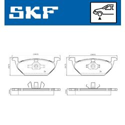 Sada brzdových platničiek kotúčovej brzdy SKF VKBP 80008 - obr. 6