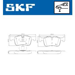 Sada brzdových platničiek kotúčovej brzdy SKF VKBP 80122 - obr. 5