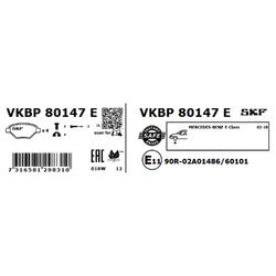 Sada brzdových platničiek kotúčovej brzdy SKF VKBP 80147 E - obr. 5
