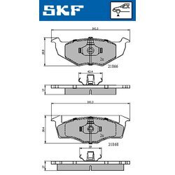 Sada brzdových platničiek kotúčovej brzdy SKF VKBP 80278 - obr. 2