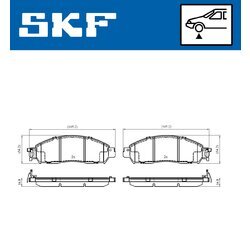 Sada brzdových platničiek kotúčovej brzdy SKF VKBP 80339 - obr. 2
