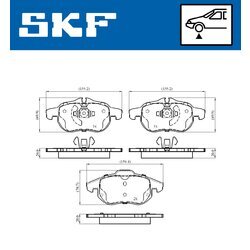Sada brzdových platničiek kotúčovej brzdy SKF VKBP 80345 - obr. 2