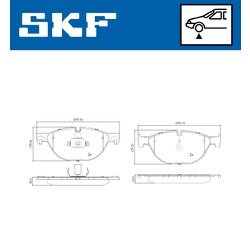 Sada brzdových platničiek kotúčovej brzdy SKF VKBP 80442 - obr. 2