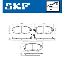 Sada brzdových platničiek kotúčovej brzdy SKF VKBP 80456 A - obr. 2