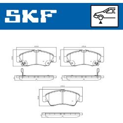 Sada brzdových platničiek kotúčovej brzdy SKF VKBP 80521 A - obr. 2