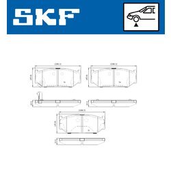 Sada brzdových platničiek kotúčovej brzdy SKF VKBP 80614 A - obr. 5