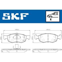 Sada brzdových platničiek kotúčovej brzdy SKF VKBP 80618