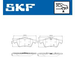 Sada brzdových platničiek kotúčovej brzdy SKF VKBP 90025 - obr. 6