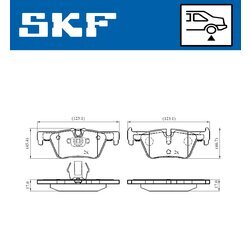 Sada brzdových platničiek kotúčovej brzdy SKF VKBP 90026 - obr. 6