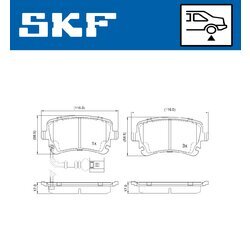 Sada brzdových platničiek kotúčovej brzdy SKF VKBP 90066 E - obr. 6