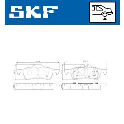 Sada brzdových platničiek kotúčovej brzdy SKF VKBP 90184 - obr. 6