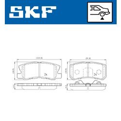 Sada brzdových platničiek kotúčovej brzdy SKF VKBP 90222