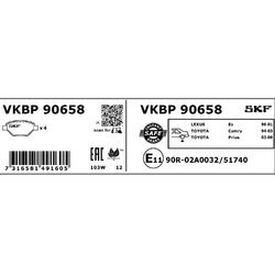 Sada brzdových platničiek kotúčovej brzdy SKF VKBP 90658 - obr. 1
