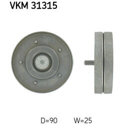 Vratná/vodiaca kladka rebrovaného klinového remeňa SKF VKM 31315