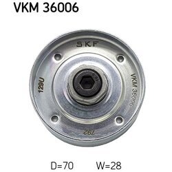 Vratná/vodiaca kladka rebrovaného klinového remeňa SKF VKM 36006
