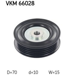 Vratná/vodiaca kladka rebrovaného klinového remeňa SKF VKM 66028