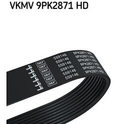 Ozubený klinový remeň SKF VKMV 9PK2871 HD