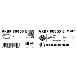 Sada brzdových platničiek kotúčovej brzdy SKF VKBP 80055 E - obr. 5
