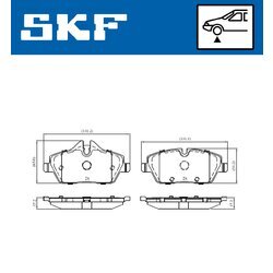 Sada brzdových platničiek kotúčovej brzdy SKF VKBP 80093 - obr. 2