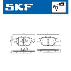 Sada brzdových platničiek kotúčovej brzdy SKF VKBP 80133 - obr. 2