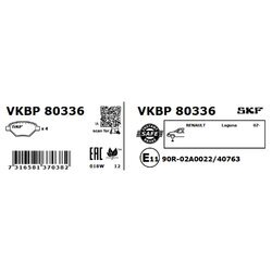 Sada brzdových platničiek kotúčovej brzdy SKF VKBP 80336 - obr. 1