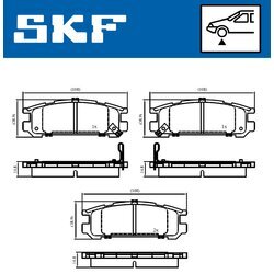 Sada brzdových platničiek kotúčovej brzdy SKF VKBP 80457