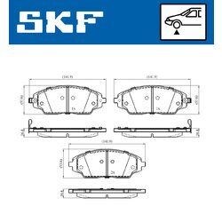 Sada brzdových platničiek kotúčovej brzdy SKF VKBP 80515 A - obr. 2
