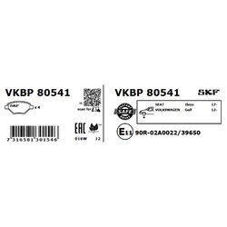 Sada brzdových platničiek kotúčovej brzdy SKF VKBP 80541 - obr. 5