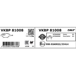 Sada brzdových platničiek kotúčovej brzdy SKF VKBP 81008 - obr. 2