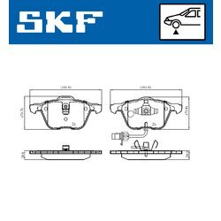 Sada brzdových platničiek kotúčovej brzdy SKF VKBP 81035 E
