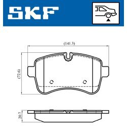 Sada brzdových platničiek kotúčovej brzdy SKF VKBP 90140 - obr. 2