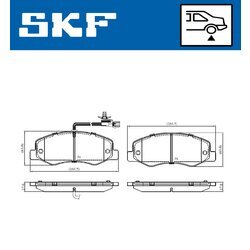 Sada brzdových platničiek kotúčovej brzdy SKF VKBP 90164 E - obr. 6