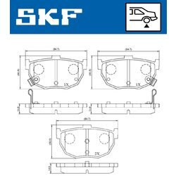 Sada brzdových platničiek kotúčovej brzdy SKF VKBP 90483 A
