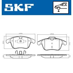 Sada brzdových platničiek kotúčovej brzdy SKF VKBP 80049 - obr. 6