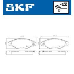 Sada brzdových platničiek kotúčovej brzdy SKF VKBP 80119 E - obr. 2