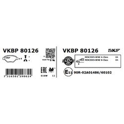 Sada brzdových platničiek kotúčovej brzdy SKF VKBP 80126 - obr. 4