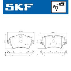 Sada brzdových platničiek kotúčovej brzdy SKF VKBP 80153 - obr. 2